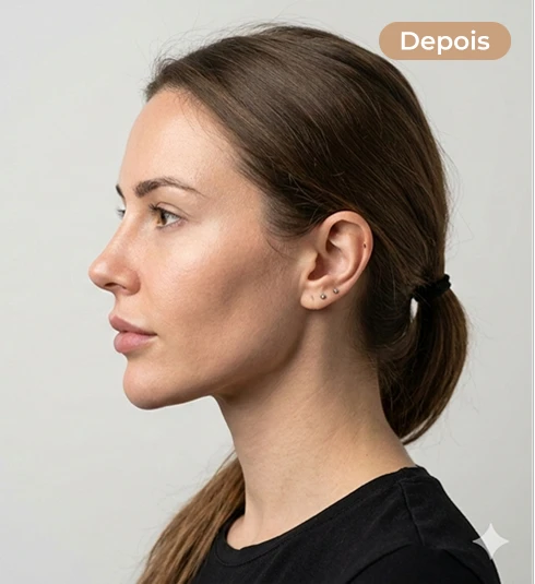 Resultado do Contorno Mandibular depois do tratamento